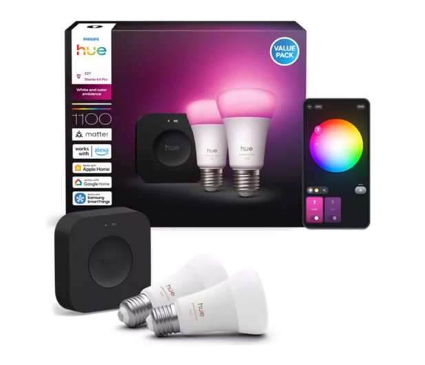 Philips Hue Zestaw startowy: 2 inteligentne żarówki White Color Ambiance - 1490239 - zdjęcie 2